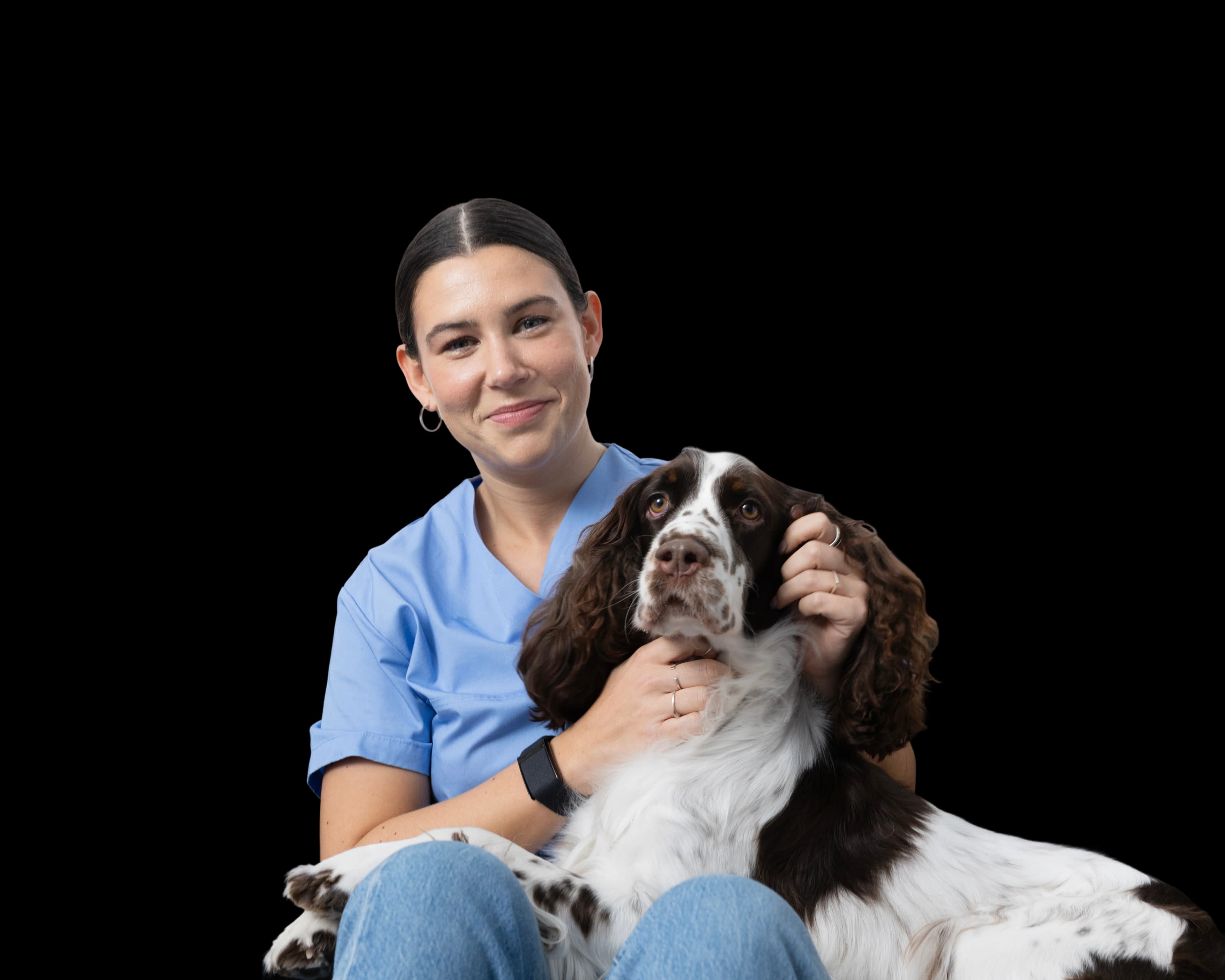 Vet and dog
